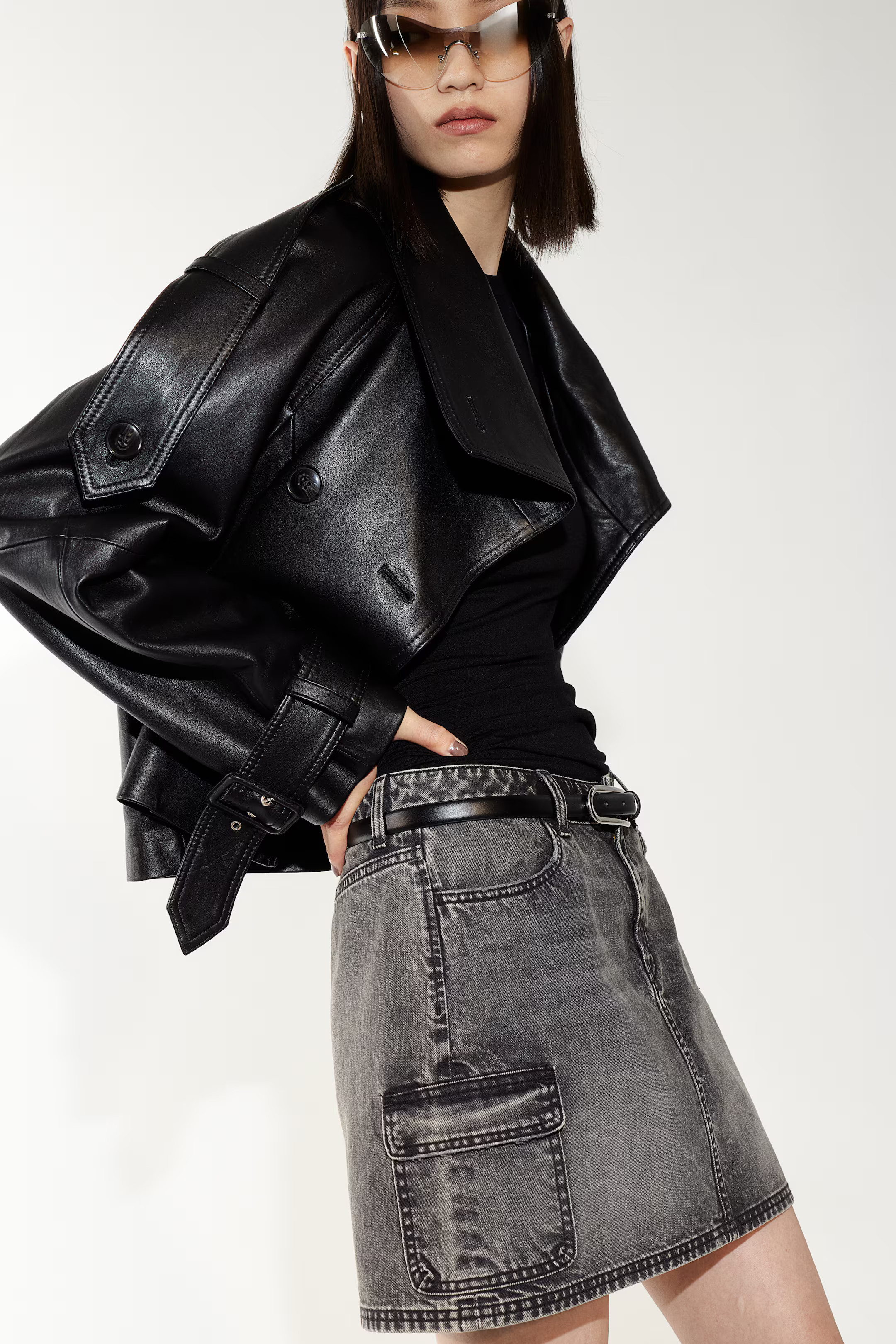 Denim Cargo Mini Skirt | H&M (US, CA, MX)
