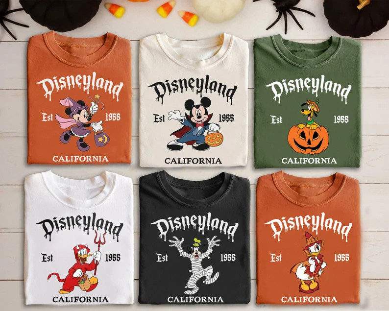Vintage Disneyland Halloween All Characters Shirts, Mickey and Friends Halloween Shirt, Halloween... | Etsy (US)