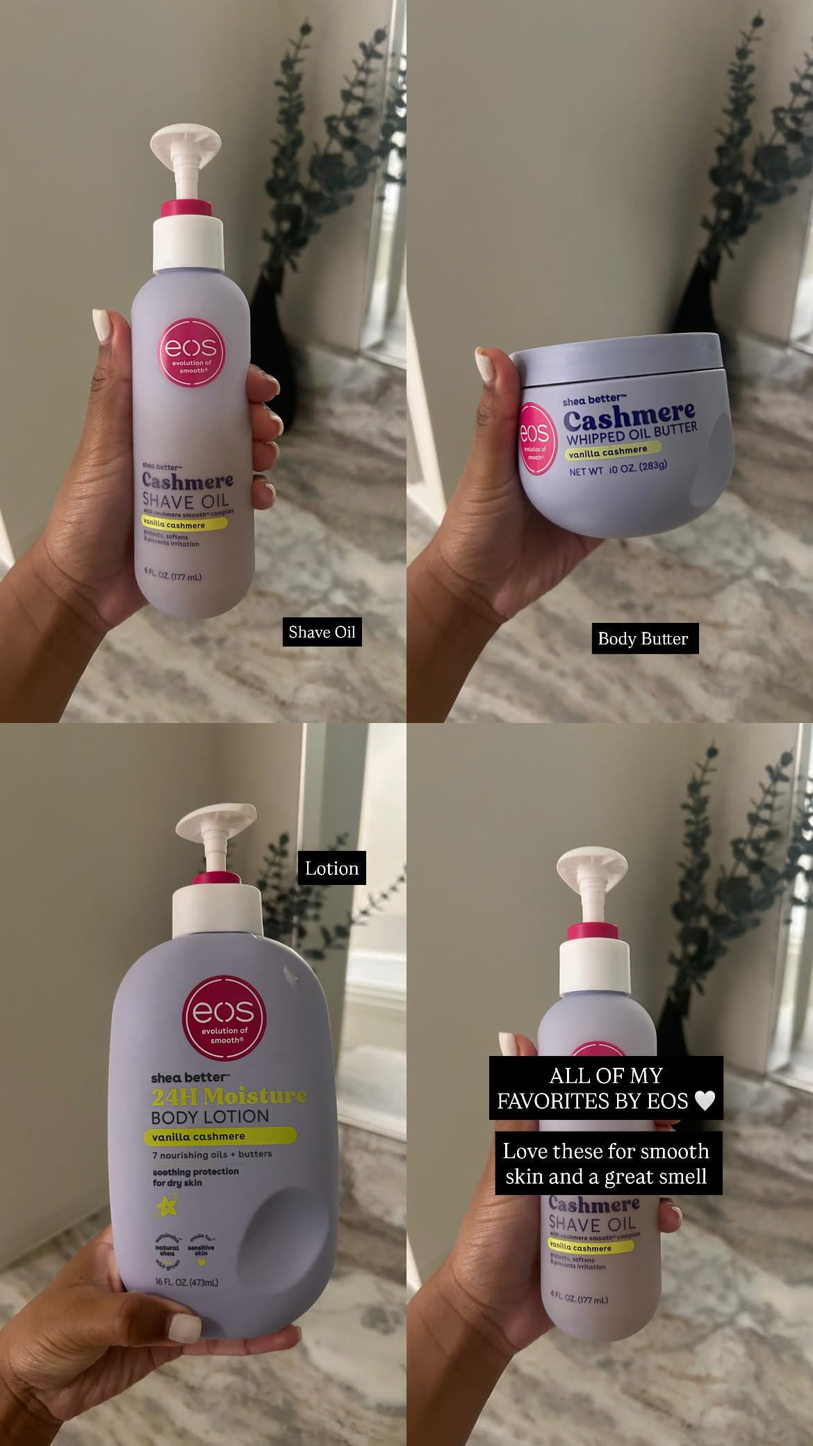 Loving these new body care essentials by EOS! Smooth skin and great scent 🌸

// Amazon, Amazon Finds, Amazon Must Haves, Amazon Skincare, Bodycare, Beauty, Beauty Must Haves, Beauty Inspo, Clean Beauty, Skincare, Skin Care, Skincare Routine, Skin care, Skin Care Routine, Skin Ceuticals, Skin Care Products, Self Care, Eos, Shave Oil, Body Oil, Body Lotion, Moisturizer 

 #LTKselfcare #LTKFindsUnder50 #LTKBeauty