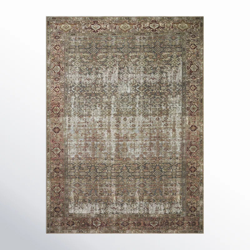 Georgie Oriental Moss/Salmon Area Rug | Joss & Main