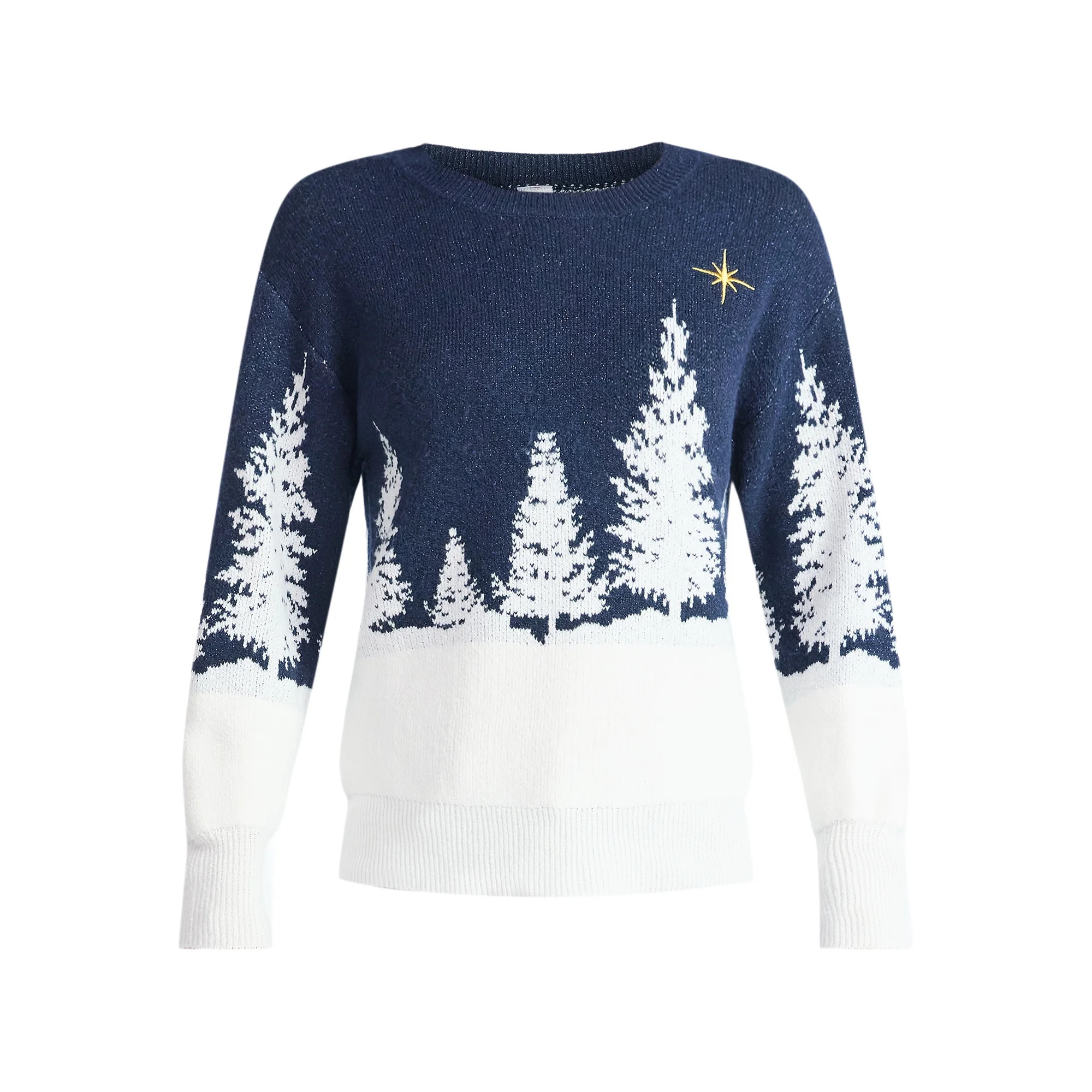 Holiday Time Women's & Women's Plus Pretty Christmas Sweater, Sizes XXS-4X | Walmart (US)