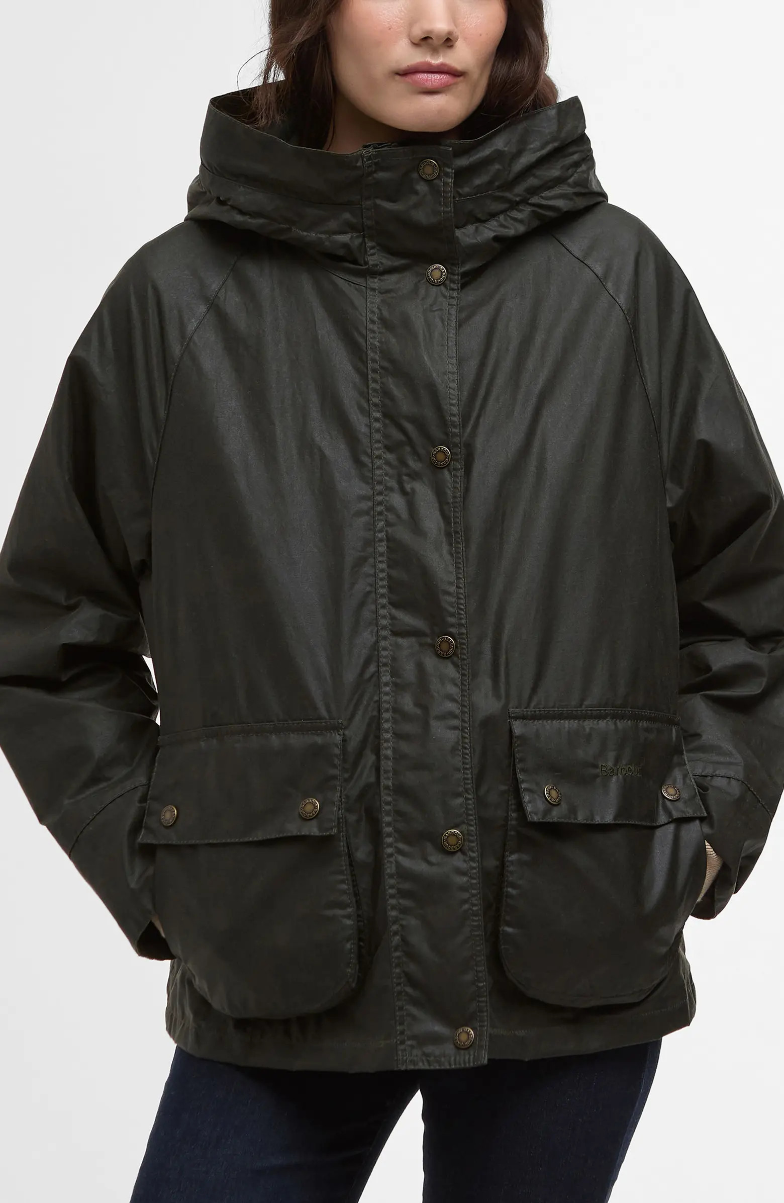 Barbour Hollies Waxed Water Repellent Jacket | Nordstrom | Nordstrom