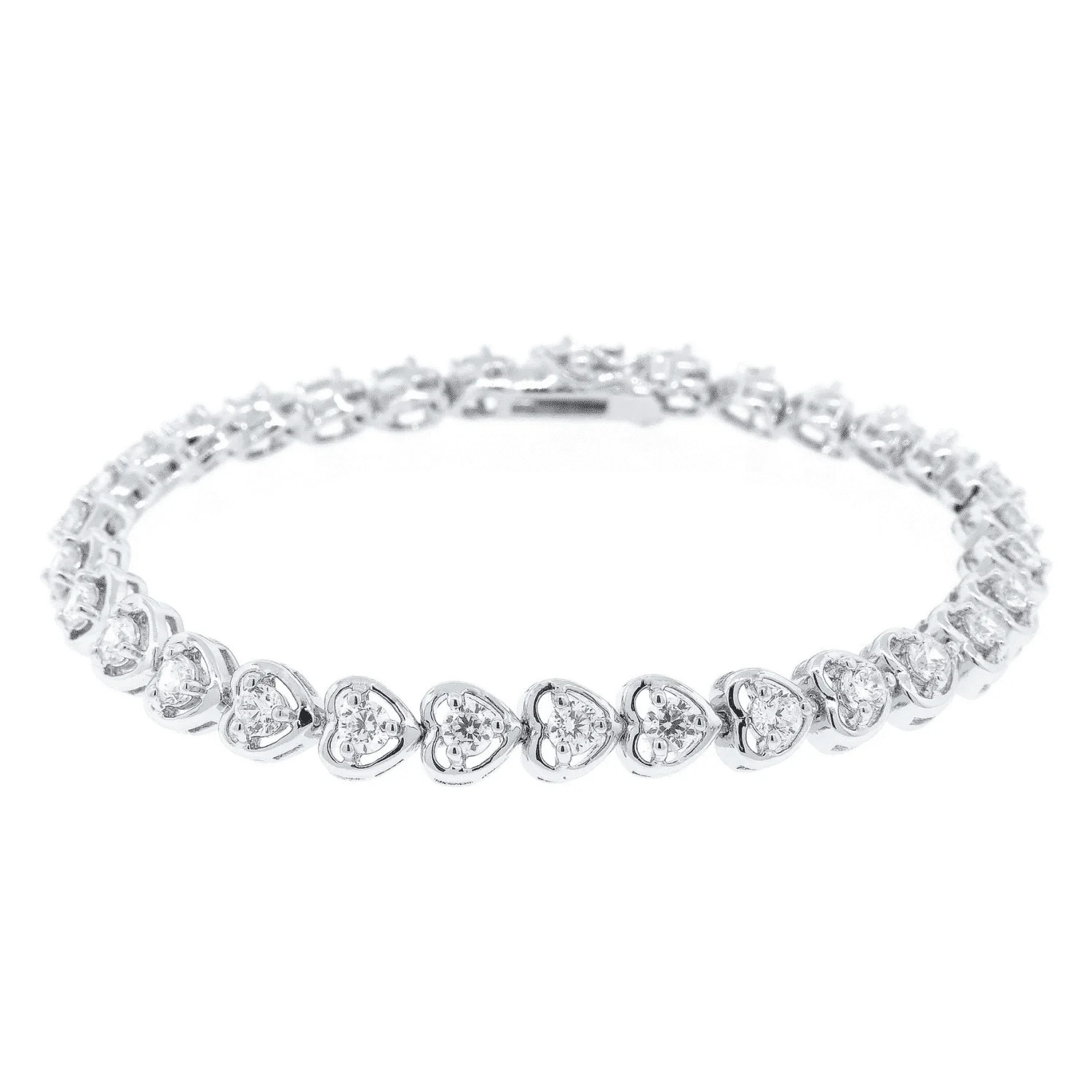 Cate & Chloe Rosalie 18k White Gold Plated Tennis Bracelet with Simulated Diamonds Gift for Women | Walmart (US)