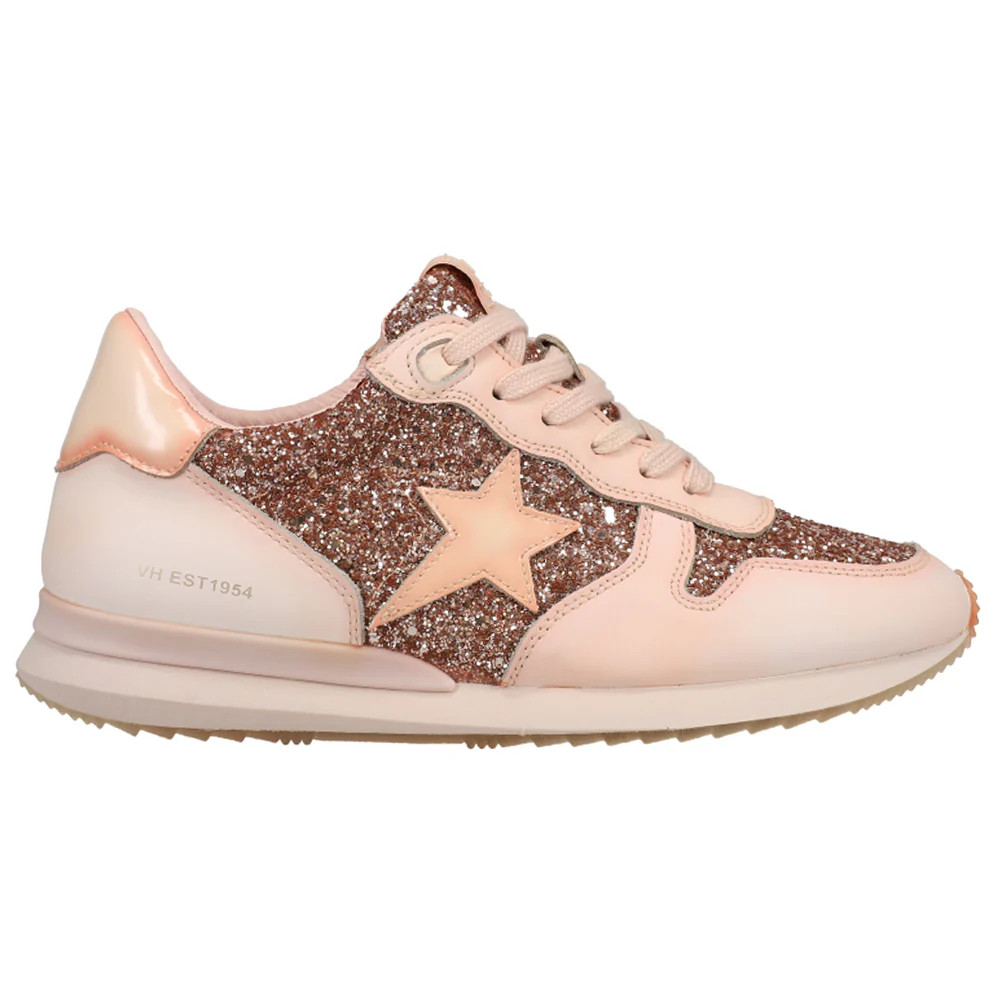 Shop Pink Womens Vintage Havana Splendid Glitter Lace Up Sneakers | Shoebacca