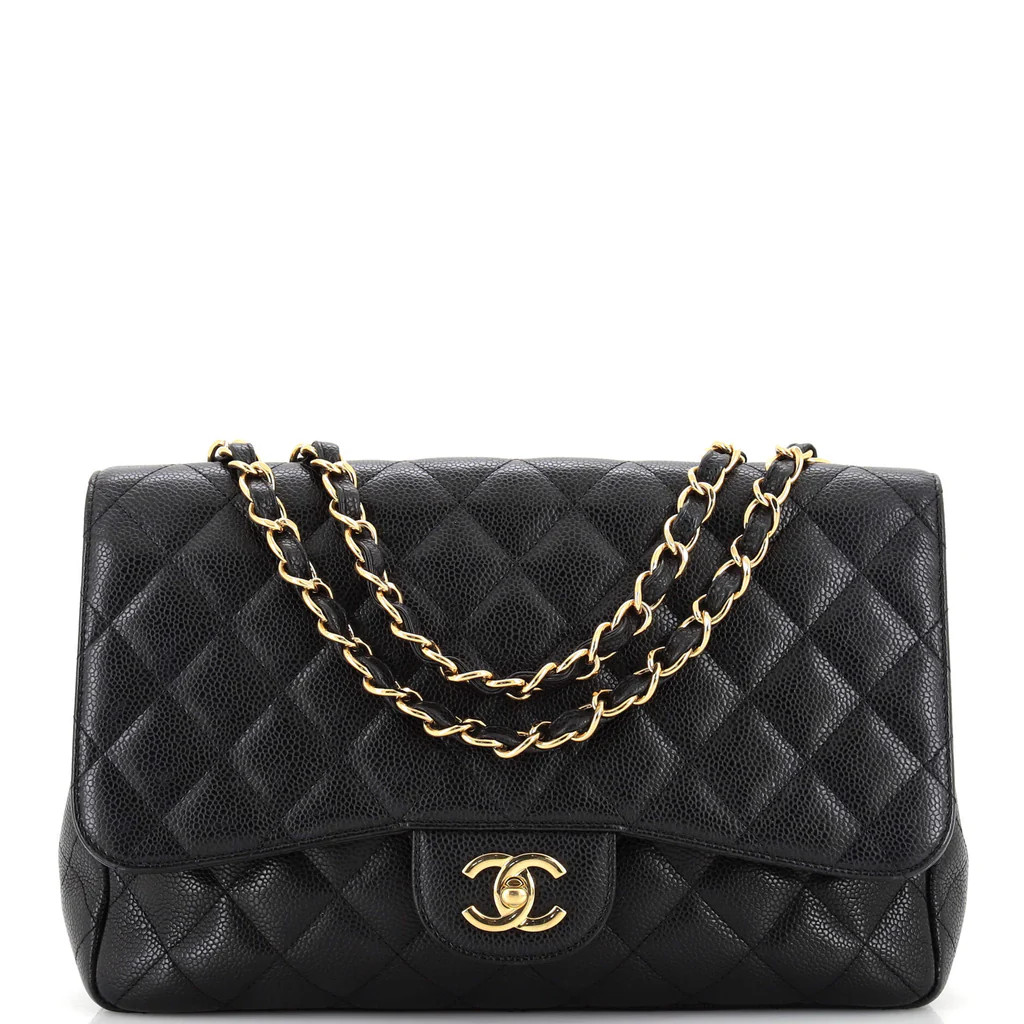 Vintage Classic Single Flap Bag Quilted Caviar Jumbo | Rebag