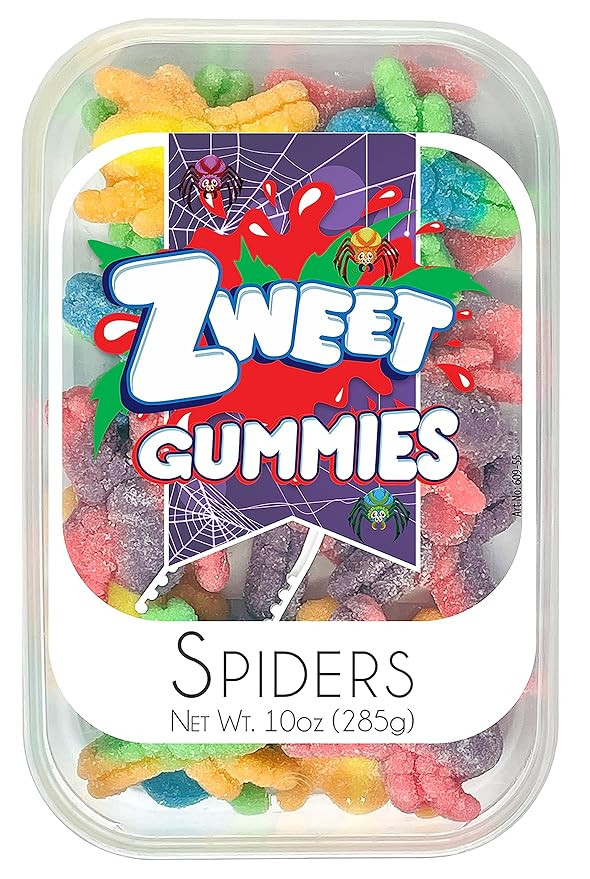 Zweet Sour Gummy Spiders 10 Ounce – Sour Kosher Candy, Halal Candy – Resealable Pack of Sour ... | Amazon (US)
