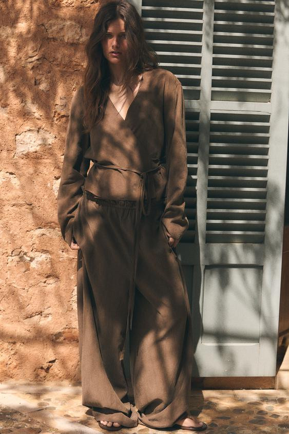 WRAP KIMONO SHIRT | Zara UK