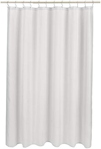 Amazon Basics Linen Style Bathroom Shower Curtain - Light Grey, 72 Inch | Amazon (US)