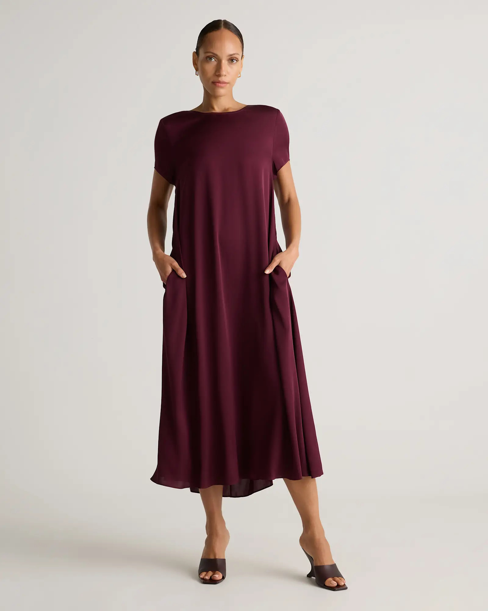 Washable Stretch Silk Voluminous Maxi Dress | Quince