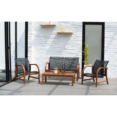 Amazonia 4-Piece Wicker Patio Conversation Set | Lowe's