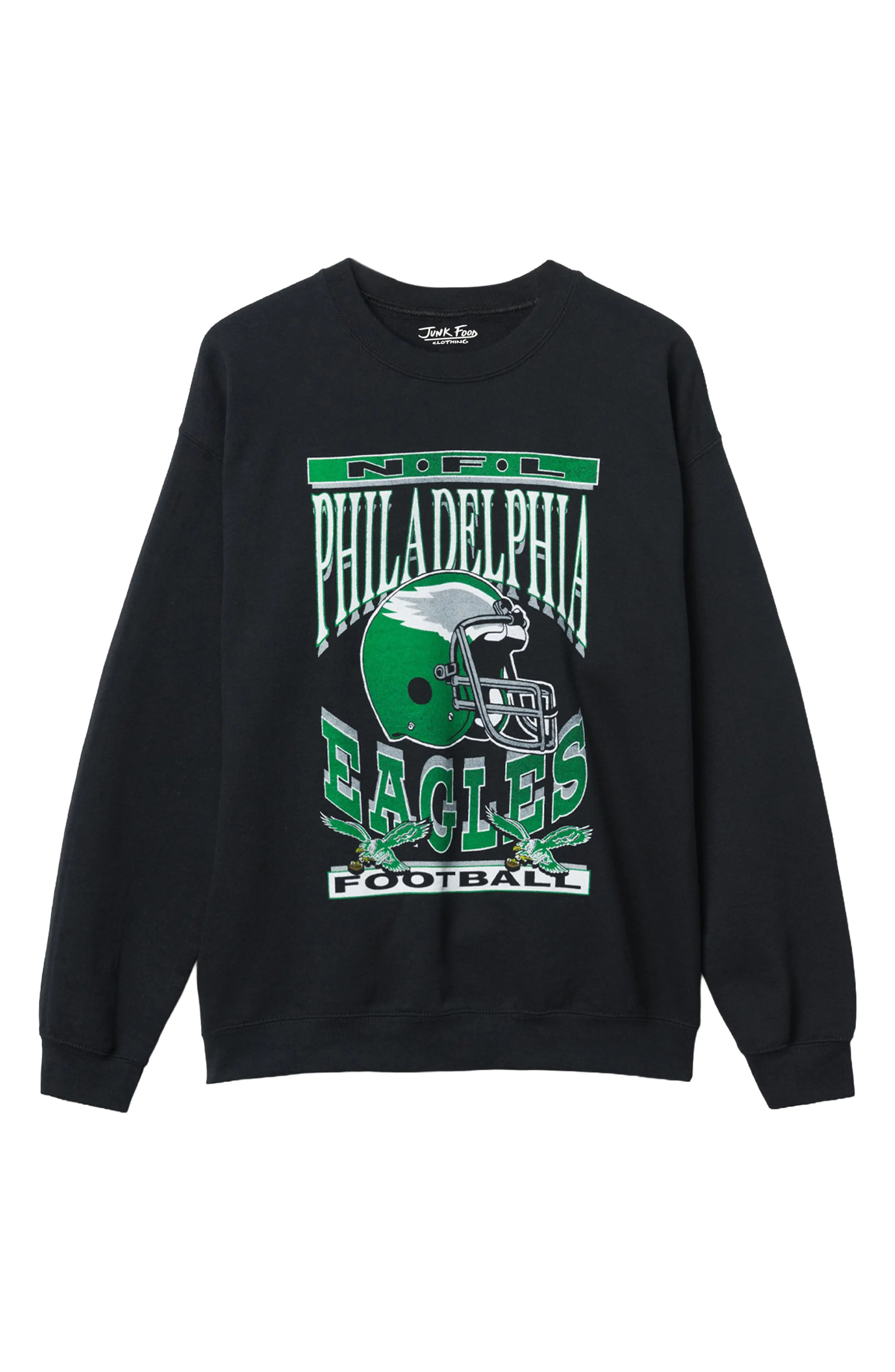 Junk Food Philadelphia Eagles Cotton Blend Crewneck Sweatshirt | Nordstrom | Nordstrom