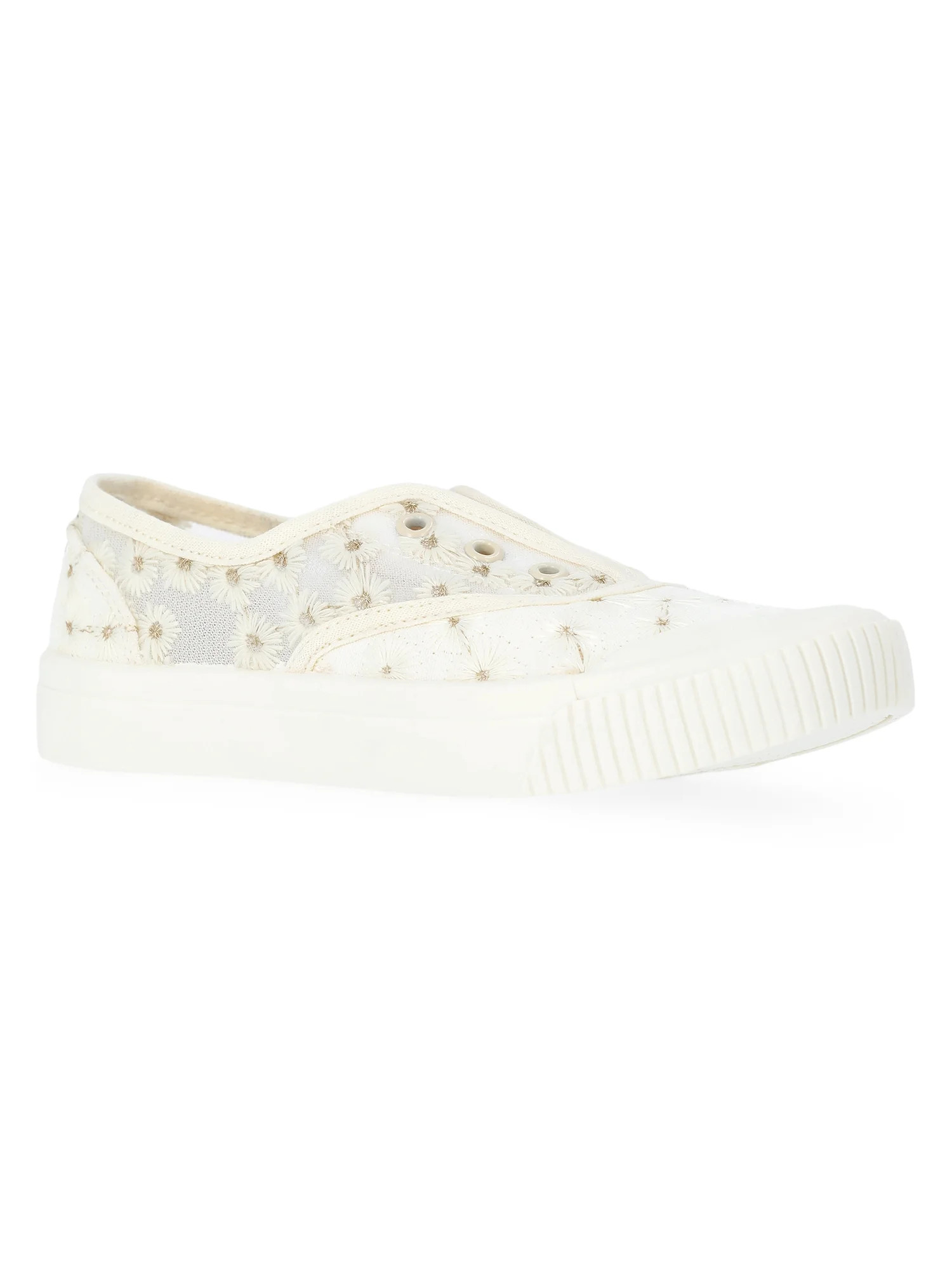 Wonder Nation Girls Casual Plimsole Sneakers | Walmart (US)