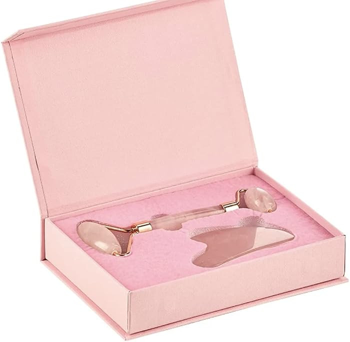 Face Roller Skin Care - Jade Roller Gua Sha Set, Rose Quartz Face Roller | Ultimate Facial Skin C... | Amazon (CA)