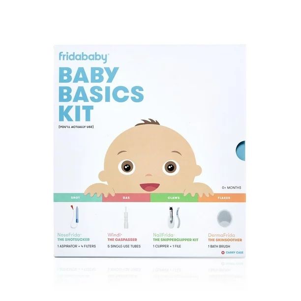 Fridababy Baby Basics Kit, Includes NoseFrida SnotSucker, Windi Gaspasser, NailFrida SnipperClipp... | Walmart (US)