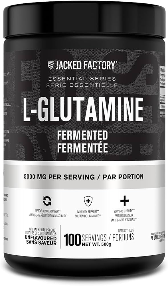 Jacked Factory Vegan Fermented L-Glutamine Powder for Recovery | Amazon (CA)
