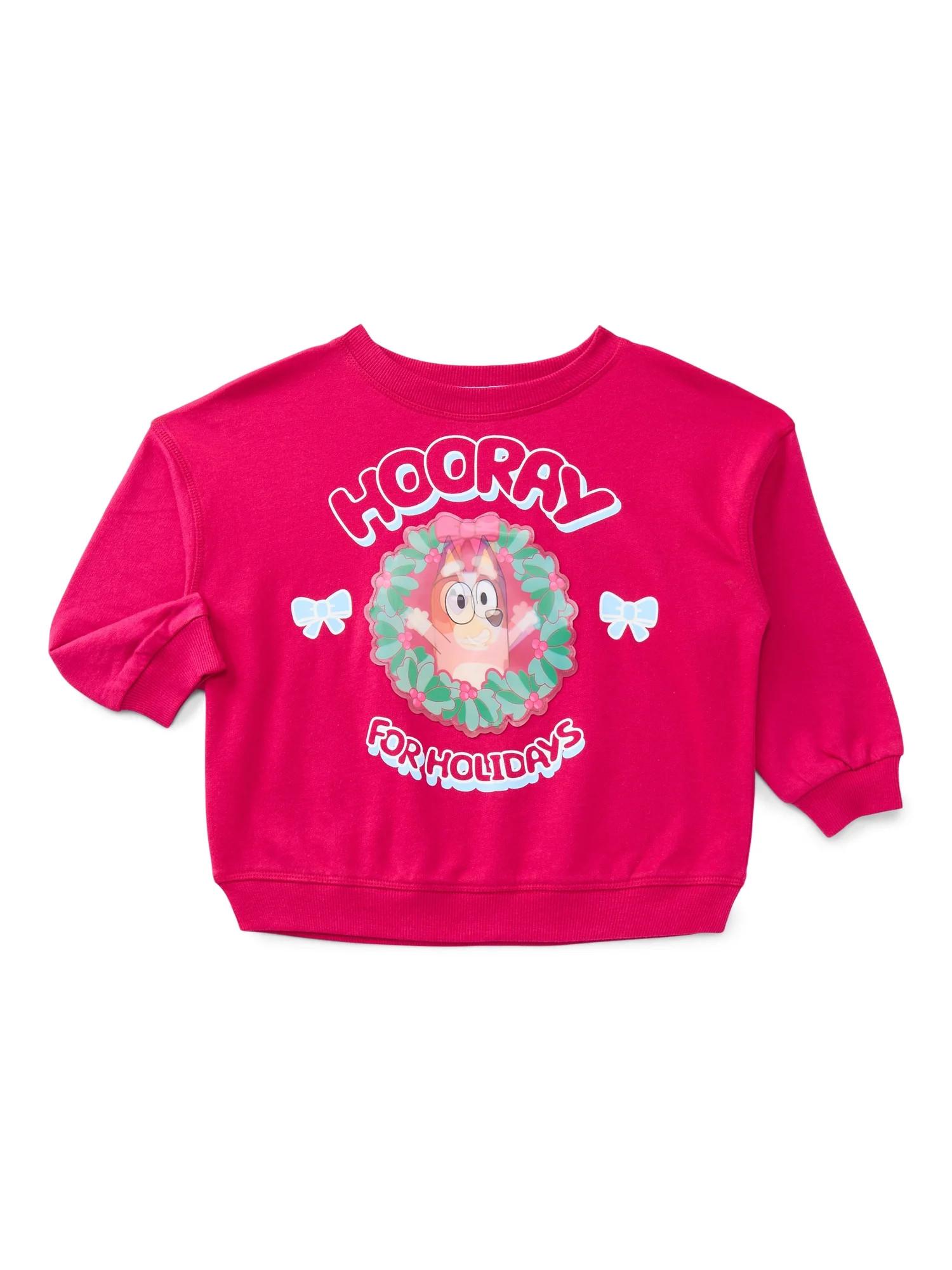 Bluey Toddler Girls Holiday Graphic Sweatshirt, Sizes 12M-5T | Walmart (US)