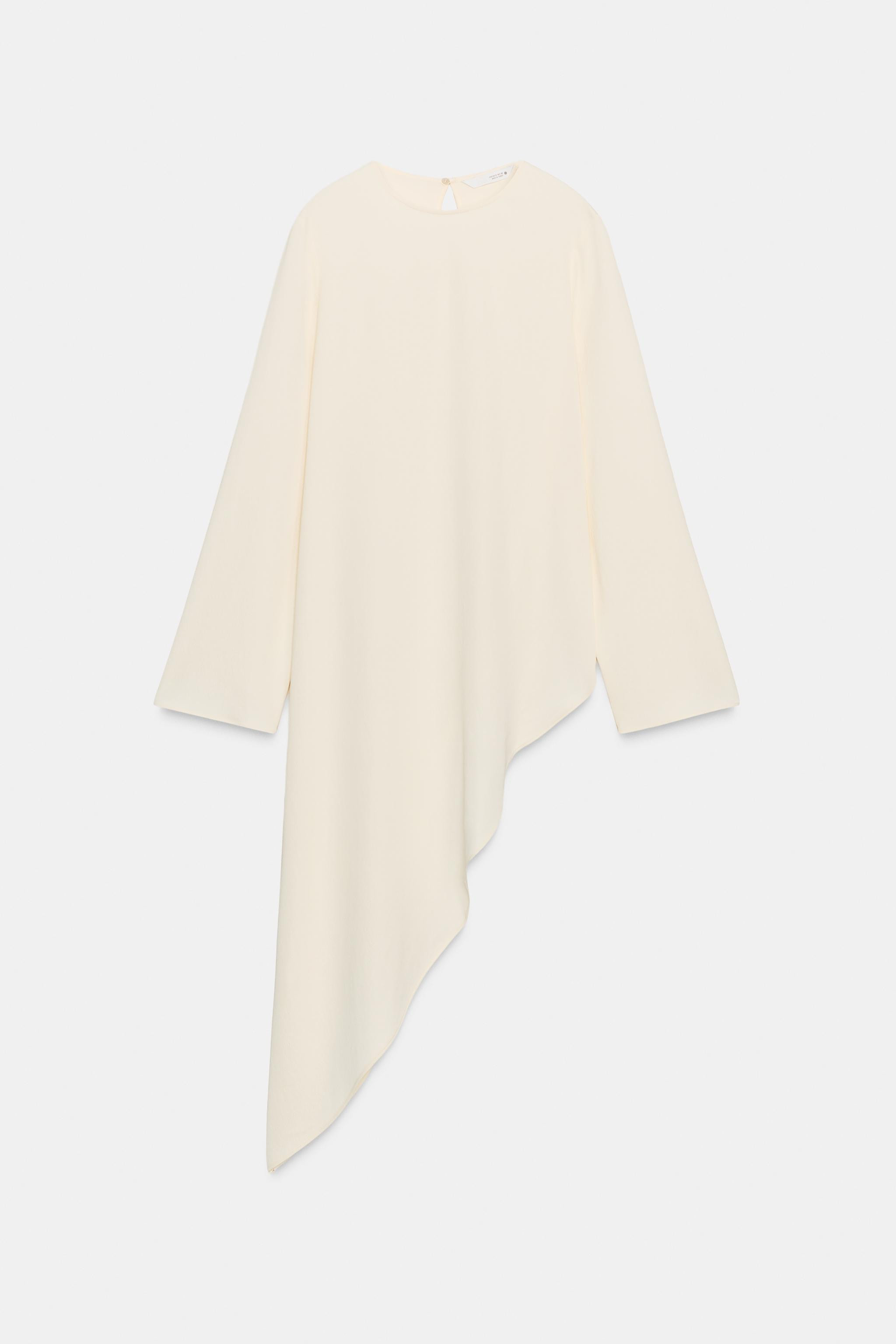 ZW COLLECTION ASYMMETRIC FLOWY TOP | Zara US