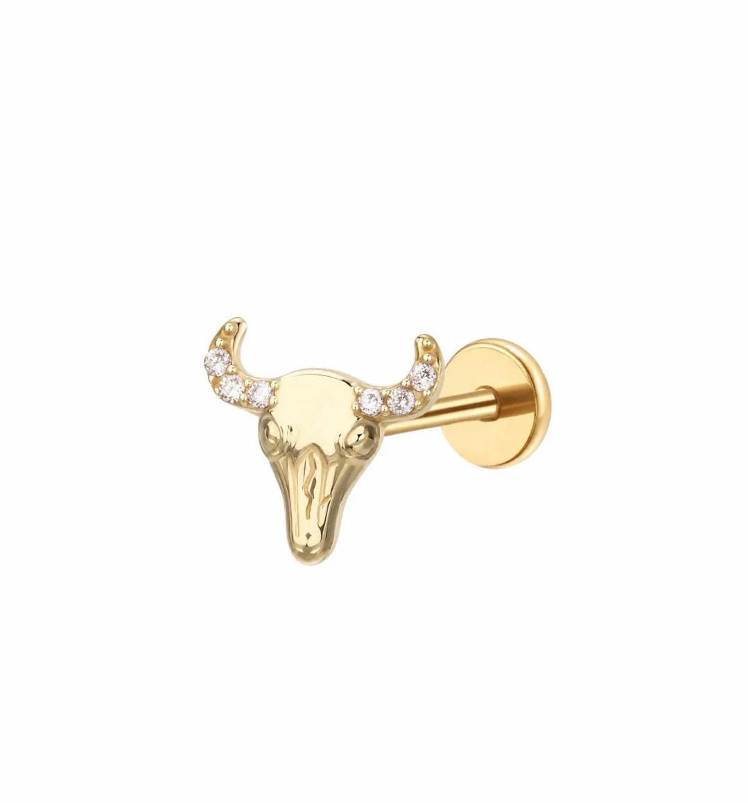 14k Longhorn | Pierced by Ash Design