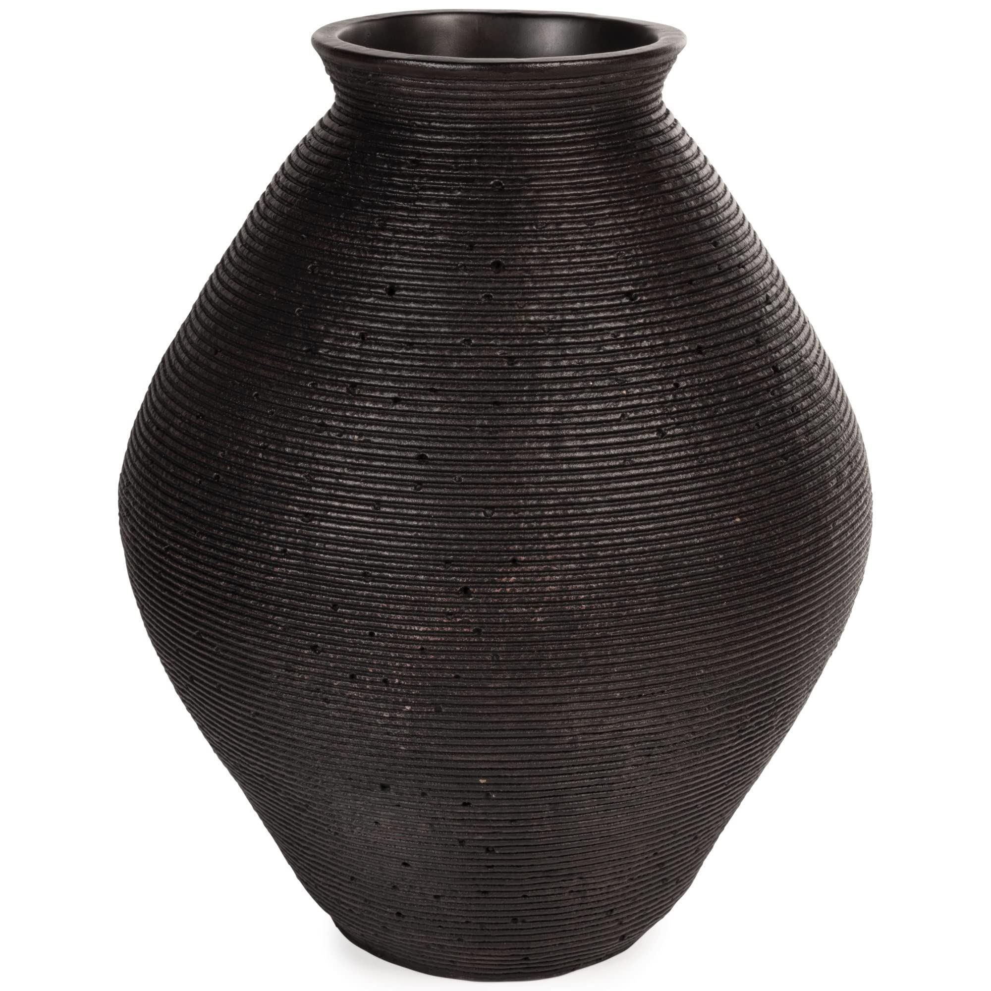 Signature Design by Ashley Hannela 12" Modern Distressed Polyresin Vase, Antique Brown | Amazon (US)