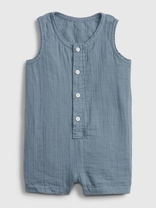 Baby Gauze Shorty One-Piece | Gap (US)