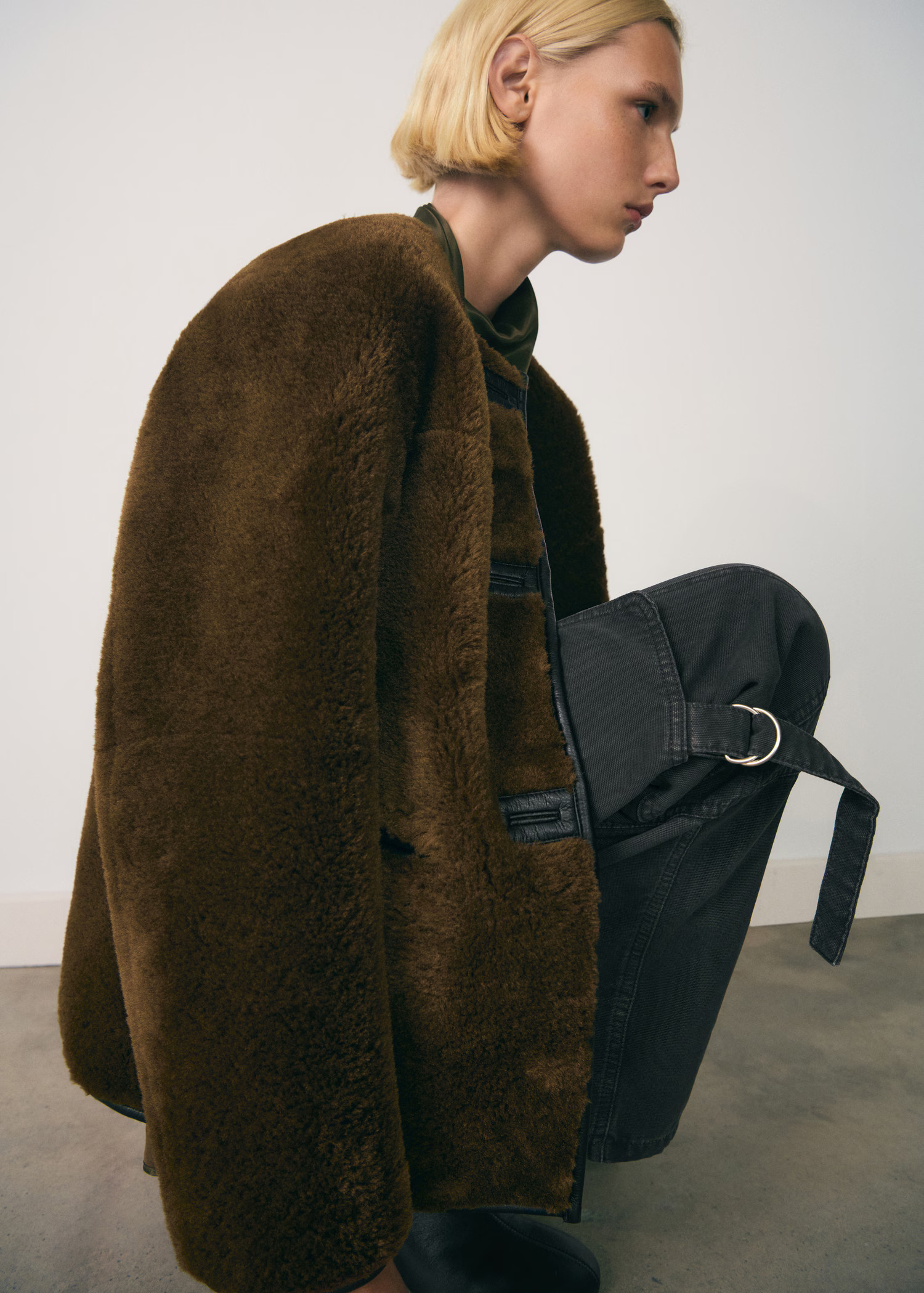 Fur-effect coat with appliqués - Women | MANGO USA | Mango (US/MX/AU)