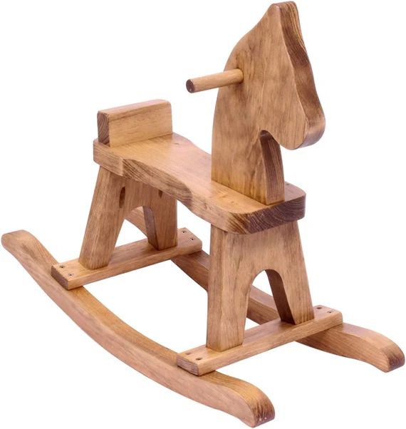 Amish-Made Wooden Rocking Horse Toddler Toy | Etsy | Etsy (US)