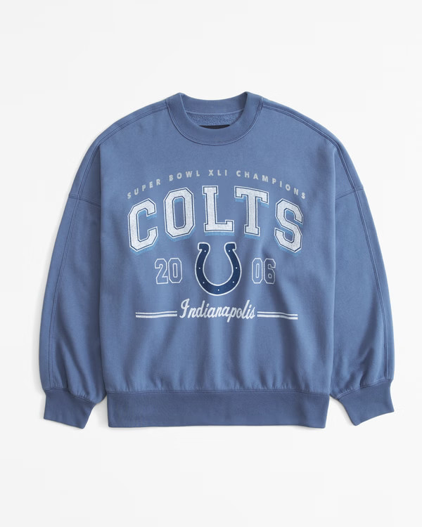 Indianapolis Colts Graphic Oversized Sunday Crew | Abercrombie & Fitch (US)