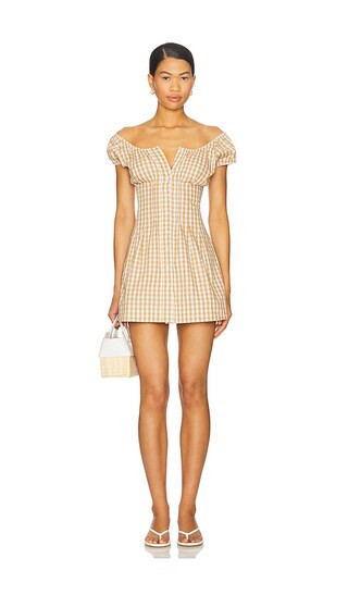 X Bella Hadid Mustang Mini Dress in Rodeo Gingham | Revolve Clothing (Global)