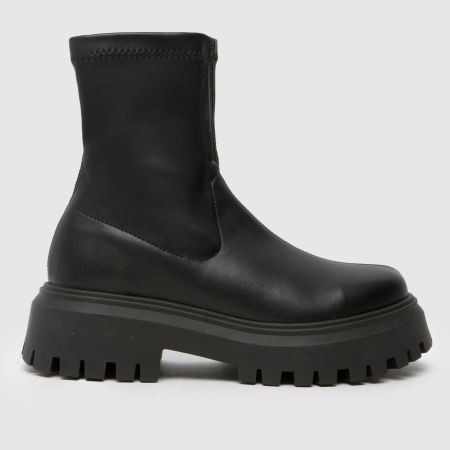 Womens Black schuh Amiyah Chunky Sock Ankle Boots | schuh | Schuh