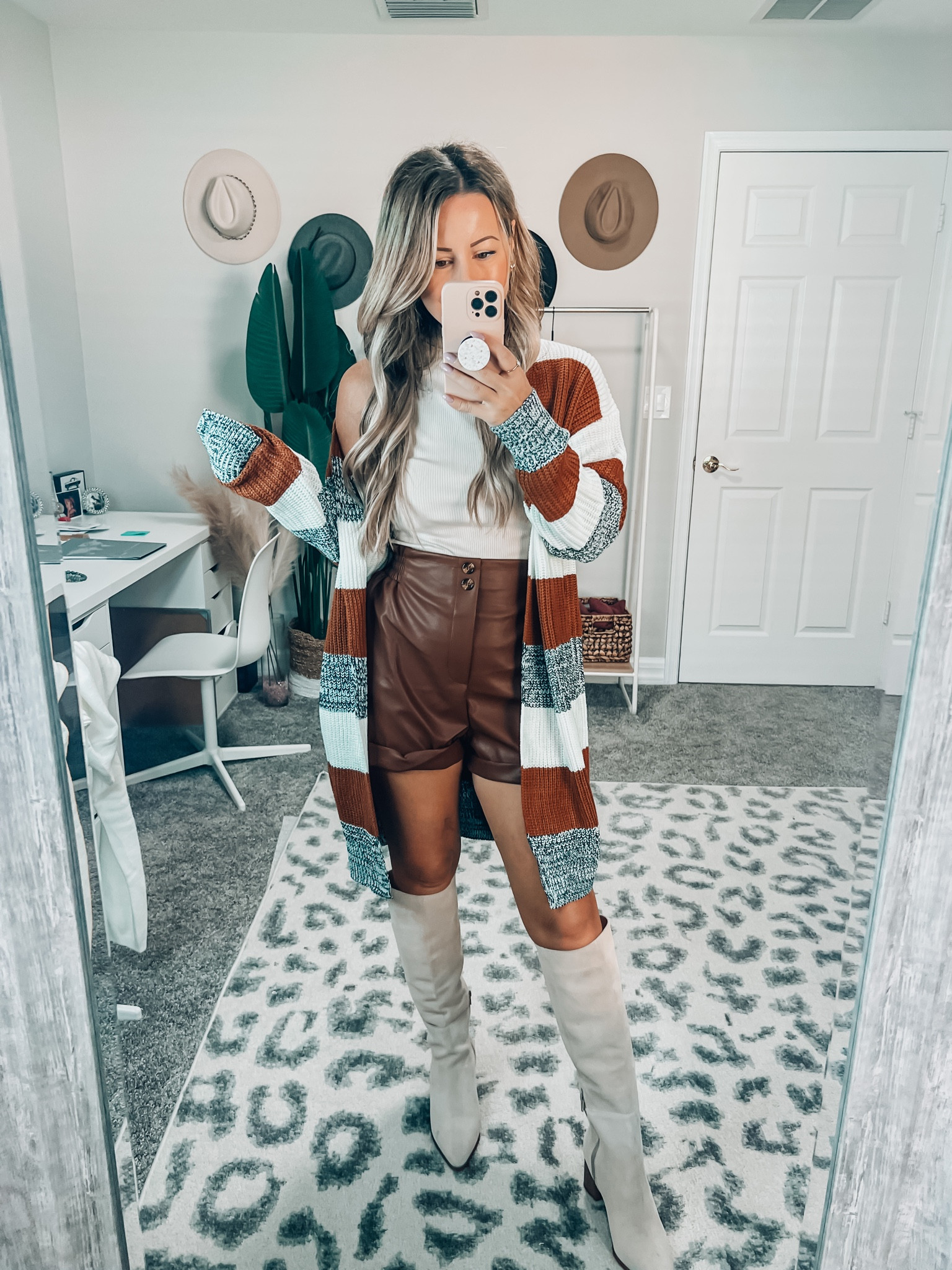 Early fall look — pumpkin patch . Faux leather pants for the win. 

#LTKSeasonal #LTKshoecrush #LTKstyletip