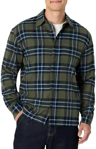 Amazon Essentials (Demi's Pick) Men's Relaxed-Fit Long-Sleeve Flannel Shirt | Amazon (US)