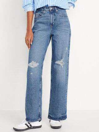 Extra High-Waisted Sky-Hi Wide-Leg Jeans | Old Navy (US)