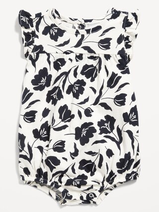 Unisex Ruffle-Sleeve Jersey-Knit Romper for Baby | Old Navy (US)