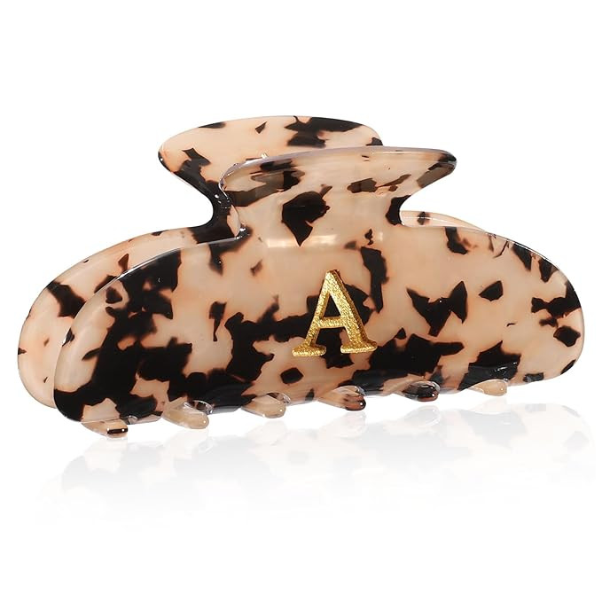 HAIMEIKANG Acrylic Letter Hair Clips For Women - Initial Cute Hair Claw Clips for Bridal Monogram... | Amazon (US)