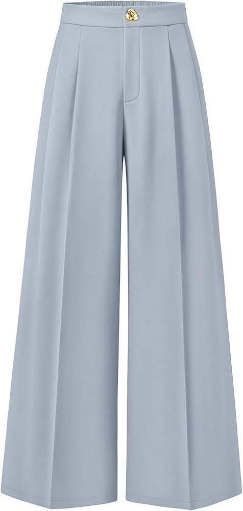 ZESICA Womens Wide Leg Dress Pants 2026 High Waisted Work Palazzo Pants Office Business Casual Fl... | Amazon (US)