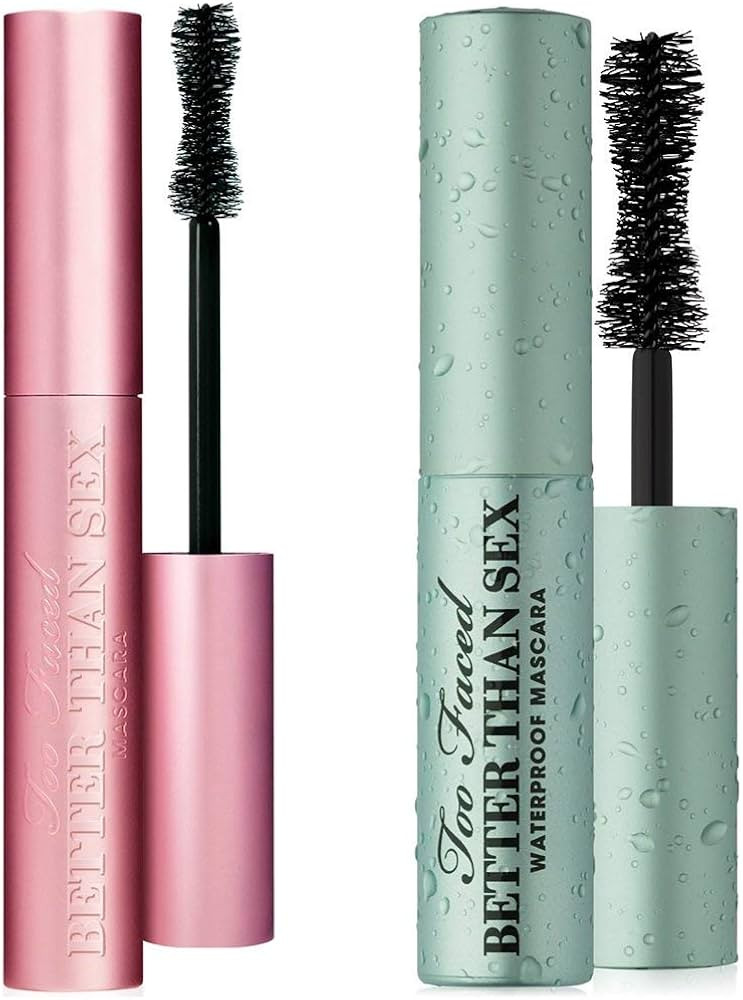 Too Faced Better Than Sex Mascara Duo Regular Full Size and Travel Sized Waterproof Set Sexy Lash... | Amazon (US)