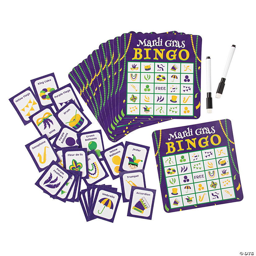 Mardi Gras Dry Erase Bingo | Oriental Trading Company