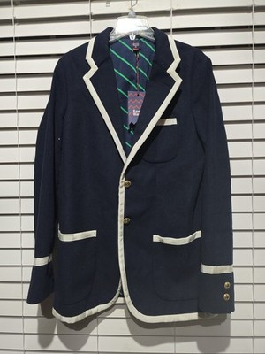 Rowing Blazers Jacket Mens Medium Navy White Blazer Target Gold Buttons Preppy | eBay US