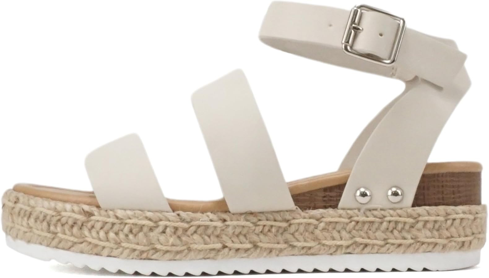 Soda BRYCE-2 Kids/Children/Girls Open Toe Two Bands Espadrille Jute Platform Wedge Casual Fashion... | Amazon (US)