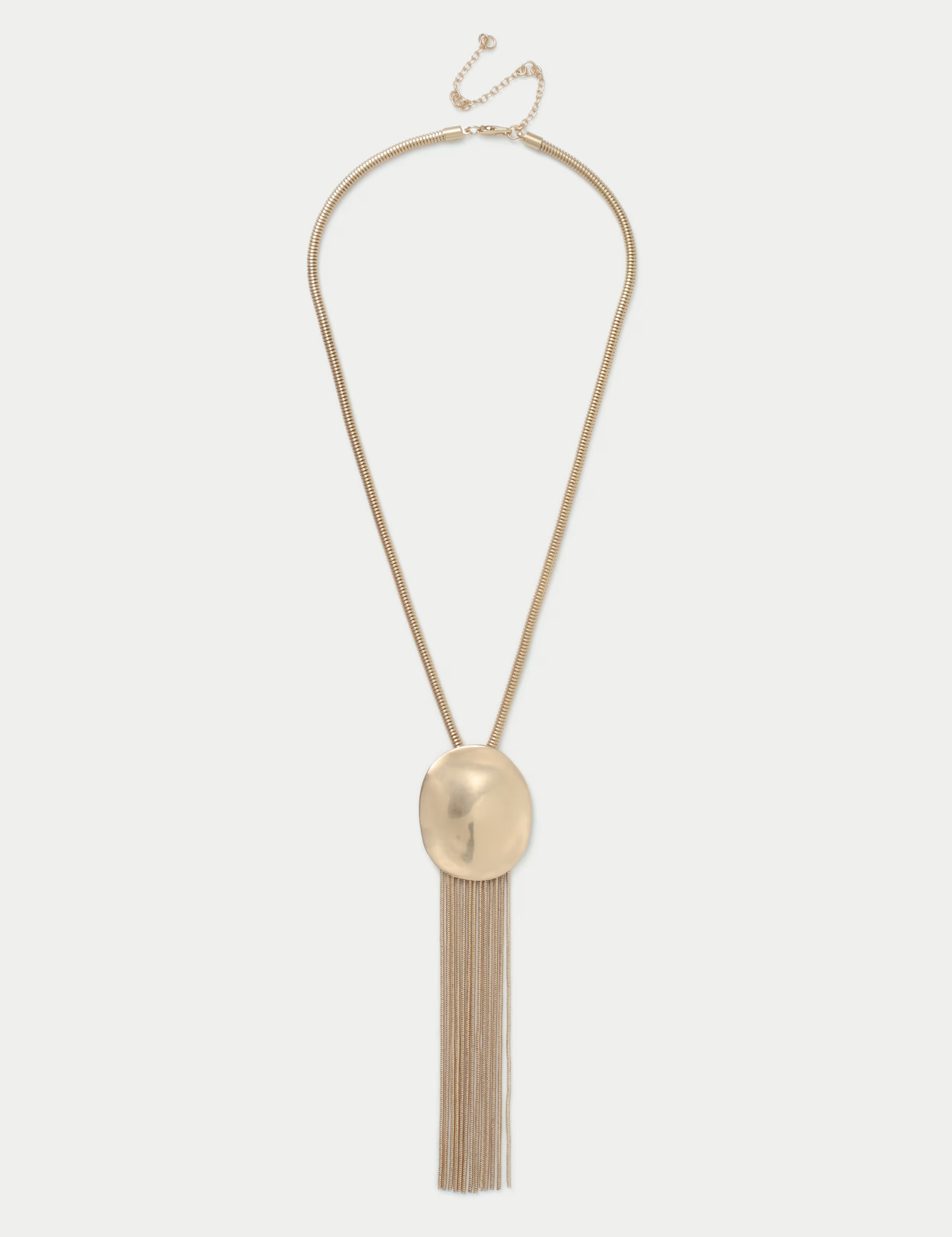 Brushed Disc Tassel Long Pendant Necklace | Marks & Spencer (UK)