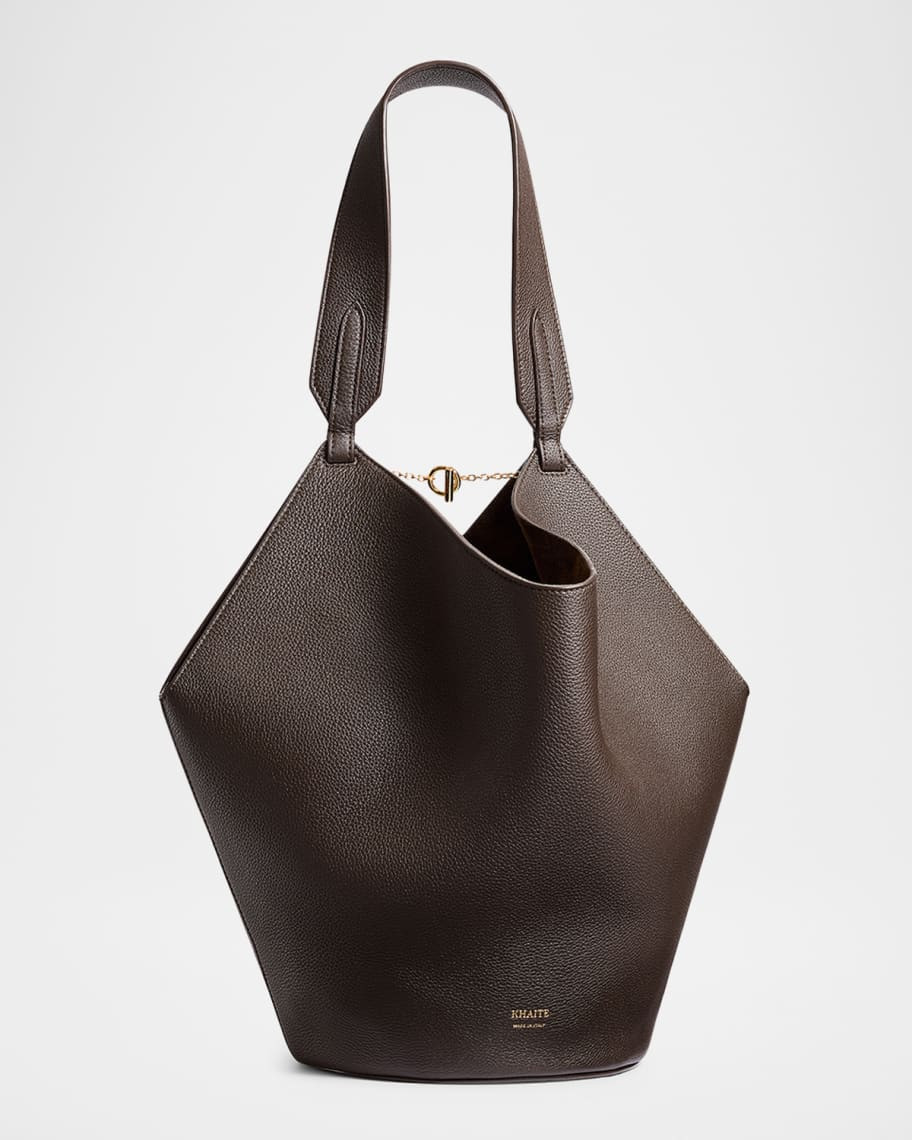 Khaite Lotus Small Calfskin Tote Bag | Neiman Marcus