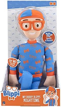 Blippi Nighttime Feature Plush, Includes 16-Inch Nighttime Feature Plush with 11 Unique Sounds an... | Amazon (US)