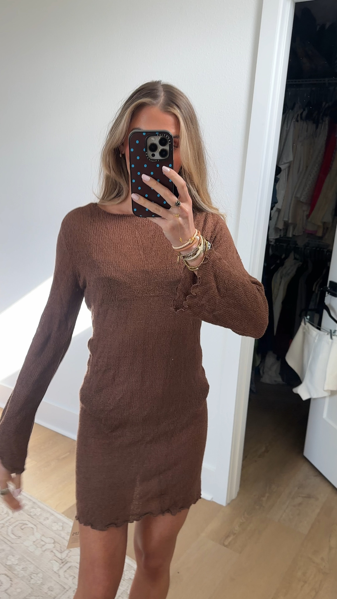 Amazon size small Saodimallsu Womens Swimsuit Cover Up Long Sleeve Sheer Mesh Knit Mini Dress Backless Tie Summer Beach Vacation Outfits

#LTKootd #LTKSaleAlert #LTKSwim