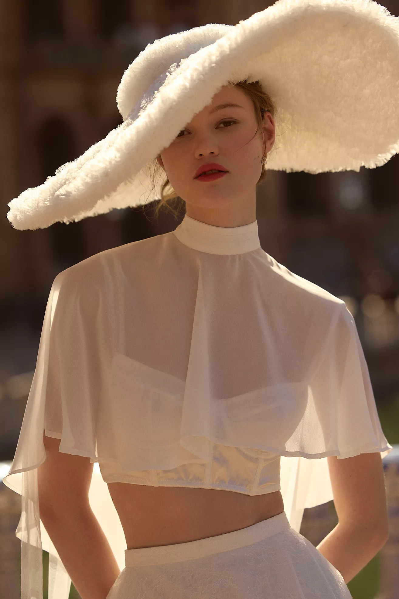 Selezza London Wide-Brim Tulle Hat | Anthropologie (US)
