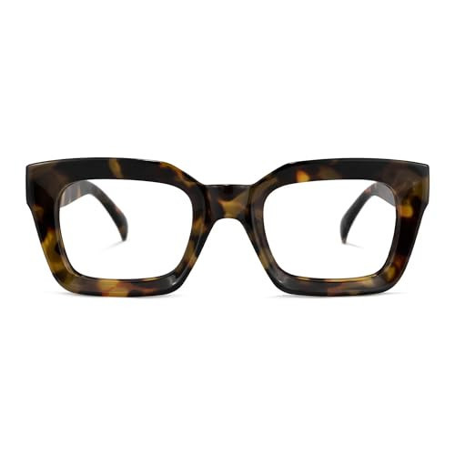 Zeelool Glasses Frame for Women Men, Vintage Square Eyeglasses Eyewear Frame with Clear Lens & Metal Hinges Nevaeh ZOP008768-03 | Amazon (US)