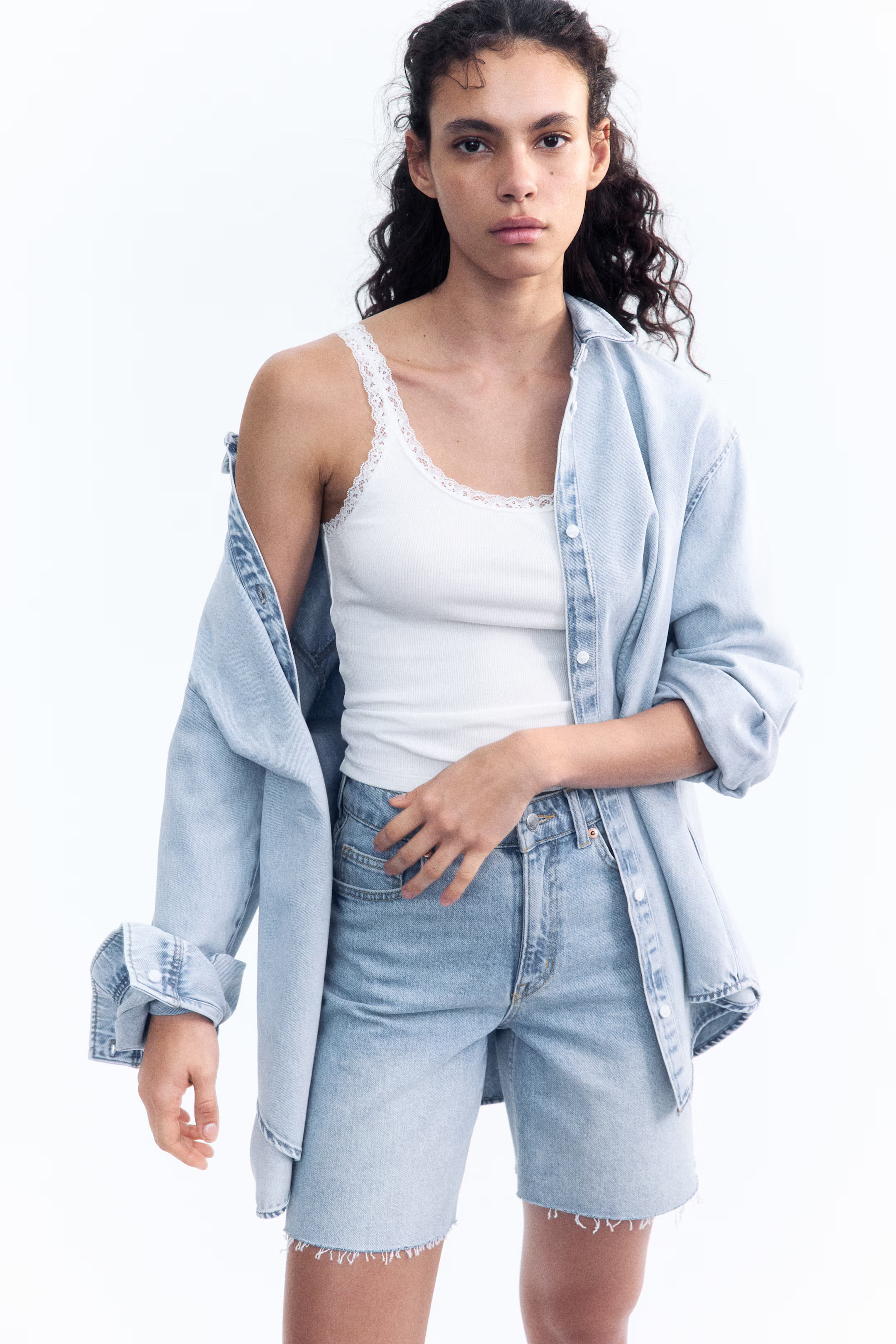 Lace-trimmed vest top | H&M (UK, MY, IN, SG, PH, TW, HK)