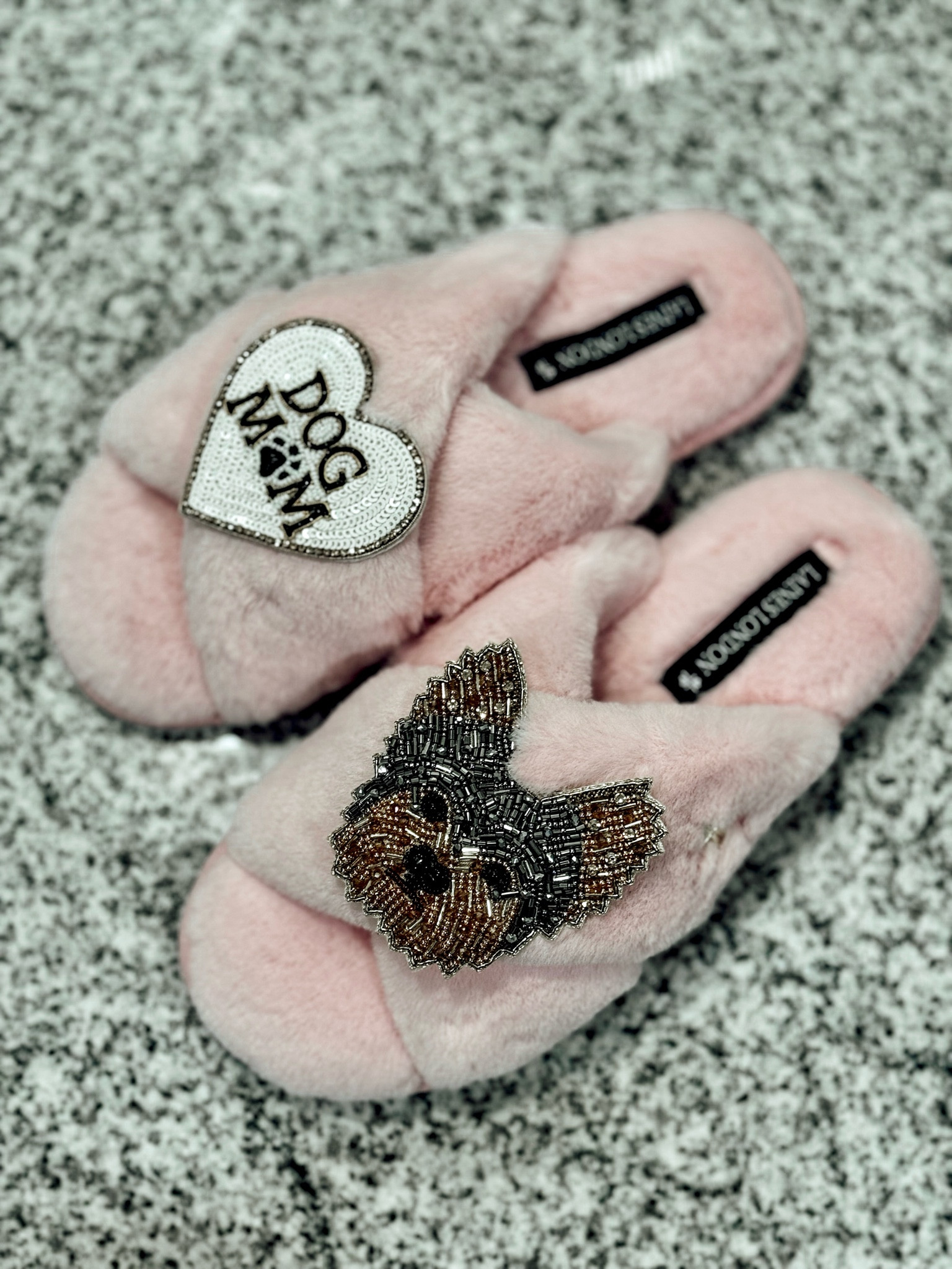 Dog Mom Gift Ideas: Dog Mom Brooch Slippers. I absolutely love this slippers because the brooches are removable and they come in dozens of different dog breeds! #LTKGiftGuide #LTKPets

#LTKHome #LTKShoeCrush