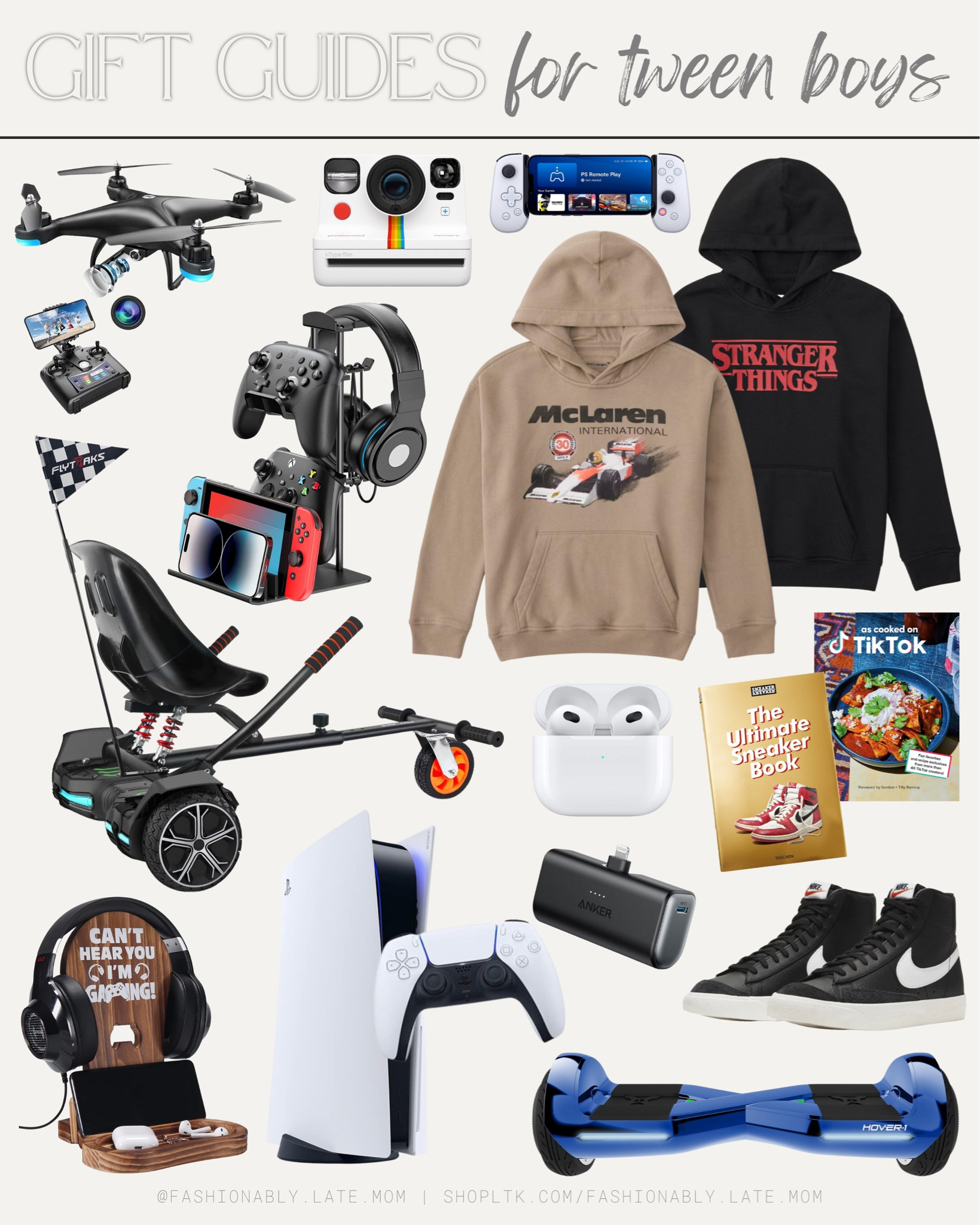 Gift Guides: Gift Ideas for Tween Boys

Fashionablylatemom 
Knife set 
Trail camera 
Hat 
Tripod 
Men’s activewear
Gifts for him
Gifts for dad
Men’s gift ideas
Gift ideas for men
Men’s sneakers
Men’s coats
Men’s outfits

#LTKCyberWeek #LTKGiftGuide #LTKmens