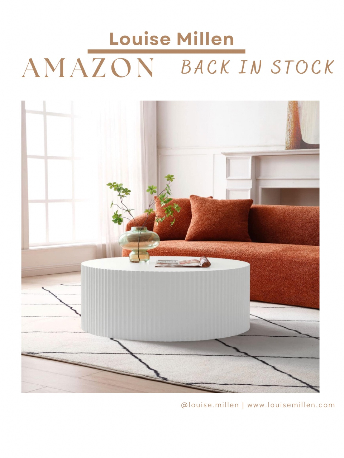 Restocked! Amazon white fluted coffee table 🤍.  Organic modern home decor and a classic look for less. 

#LTKFind #LTKhome