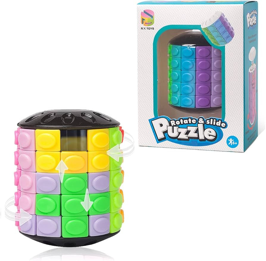 R.Y.TOYS Rotate and Slide Puzzle-Design Patent,Fidget Toys(Restore/Create)-12 Colors,5 Layers-Ope... | Amazon (US)